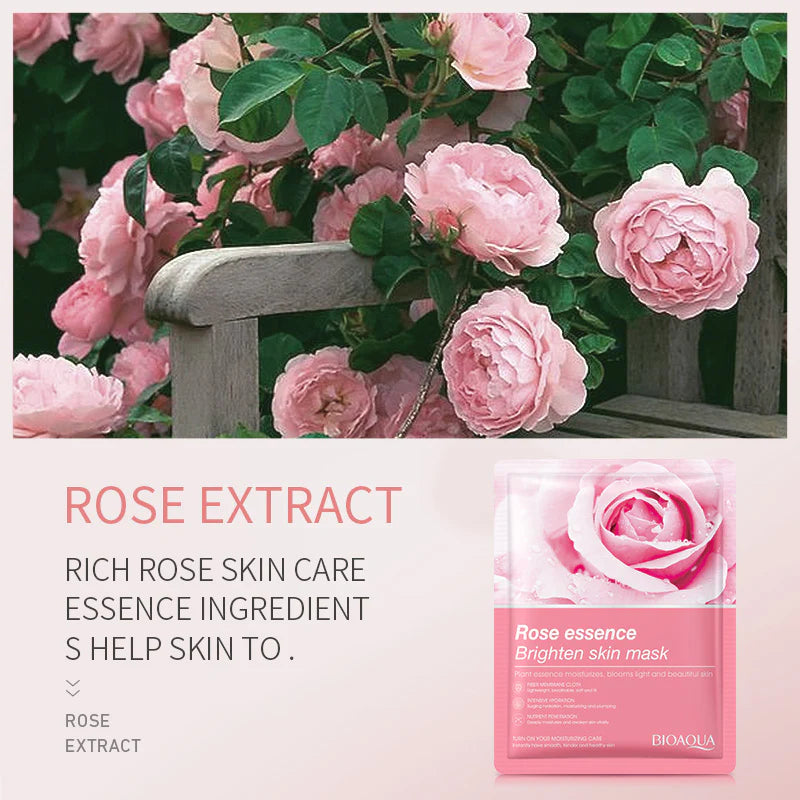 BIOAQUA - Rose Essence Brighten Skin Face Sheet Mask