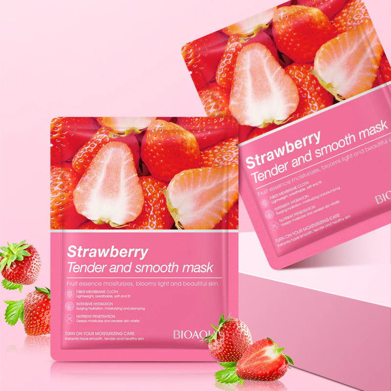 BIOAQUA - Strawberry Tender and Smooth Face Sheet Mask
